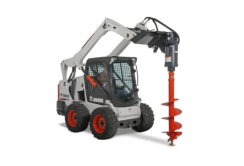 Ямобур Мини-погрузчик Bobcat с насадкой для бурения